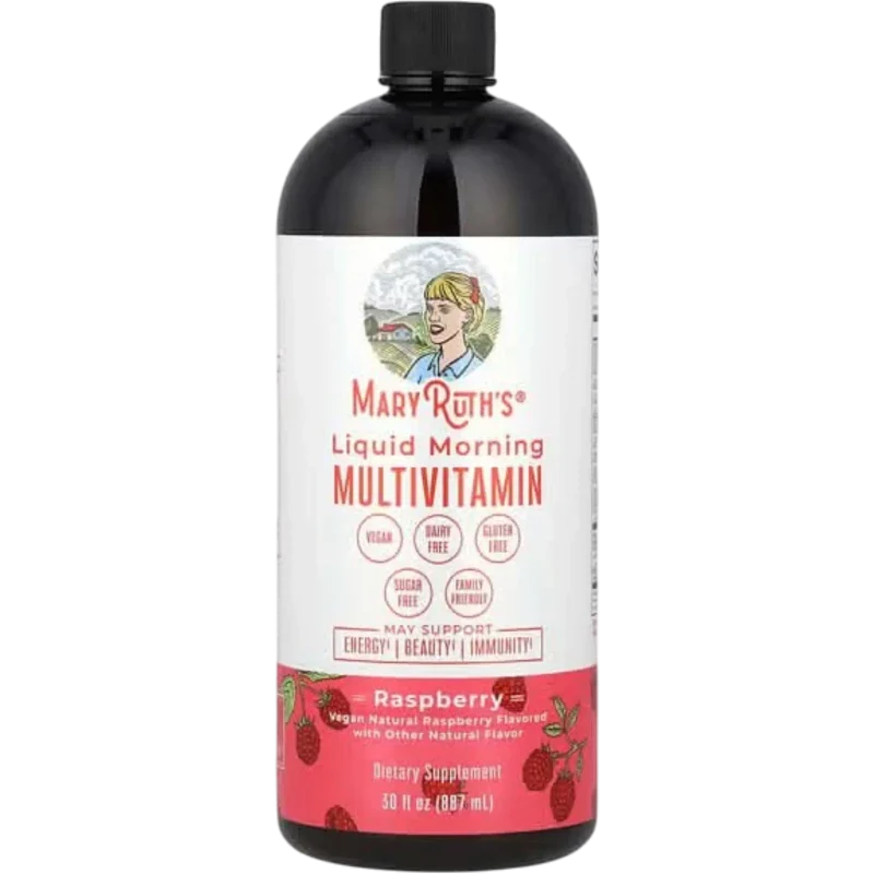 MARY RUTH'S Vitamina Mary Ruth's, Multivitamínico Matutino Sabor Frambuesa (30 oz/887 ml)