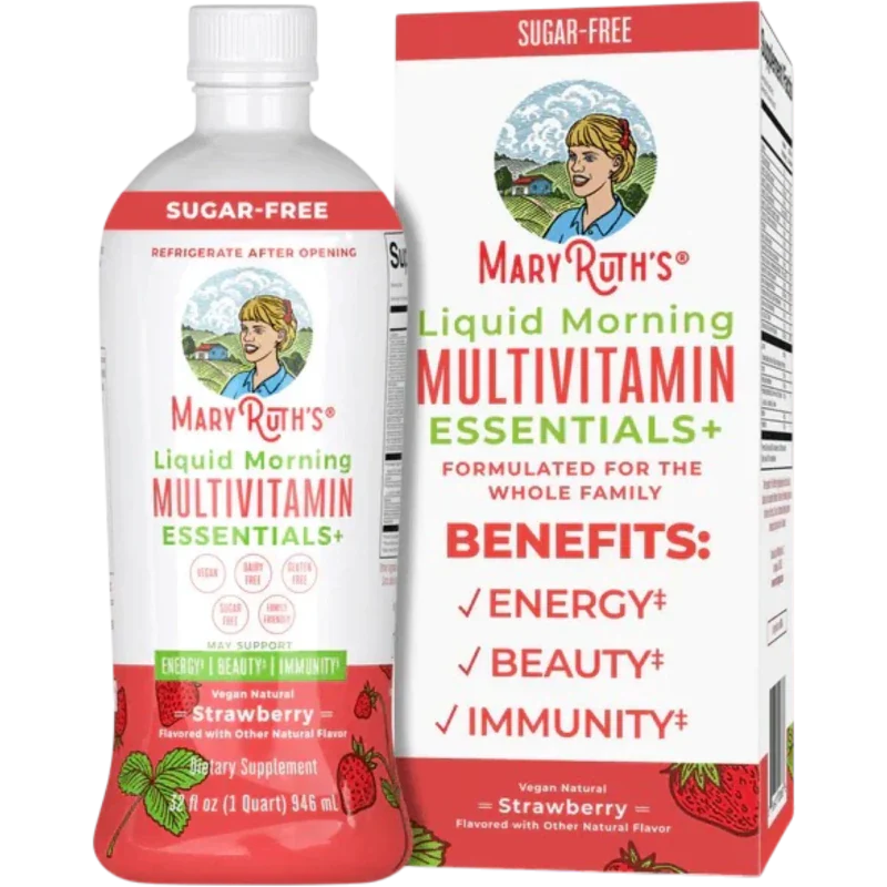 MARY RUTH'S Vitamina Mary Ruth's, Multivitamínico Matutino Sabor Fresa (32 fl oz /946 ml)