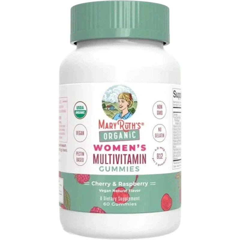 MARY RUTH'S Vitamina Mary Ruth's, Multivitamínico Orgánico para Mujeres Sabor Cereza y Frambuesa (60 gomitas)
