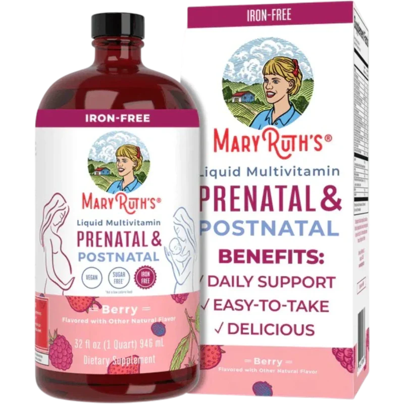 MARY RUTH'S Suplementos Mary Ruth's, Multivitamínico Prenatal y Postnatal (946 ml)
