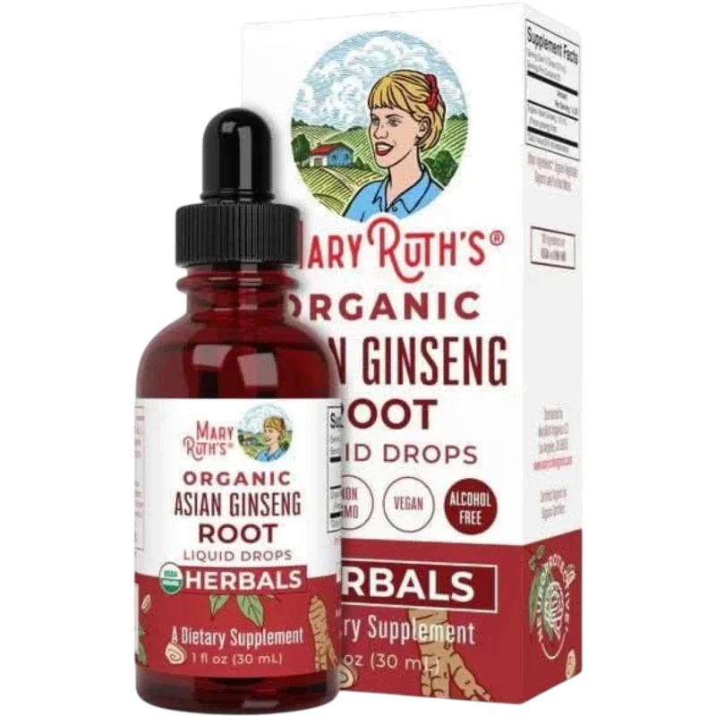 MARY RUTH'S Herbal Mary Ruth's, Raíz de Ginseng Asiático Orgánico (1 fl oz/30 ml)