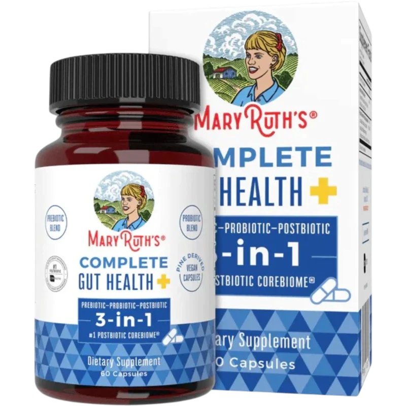 MARY RUTH'S Suplementos Mary Ruth's, Salud Intestinal Completa 3 en 1 (60 cápsulas)