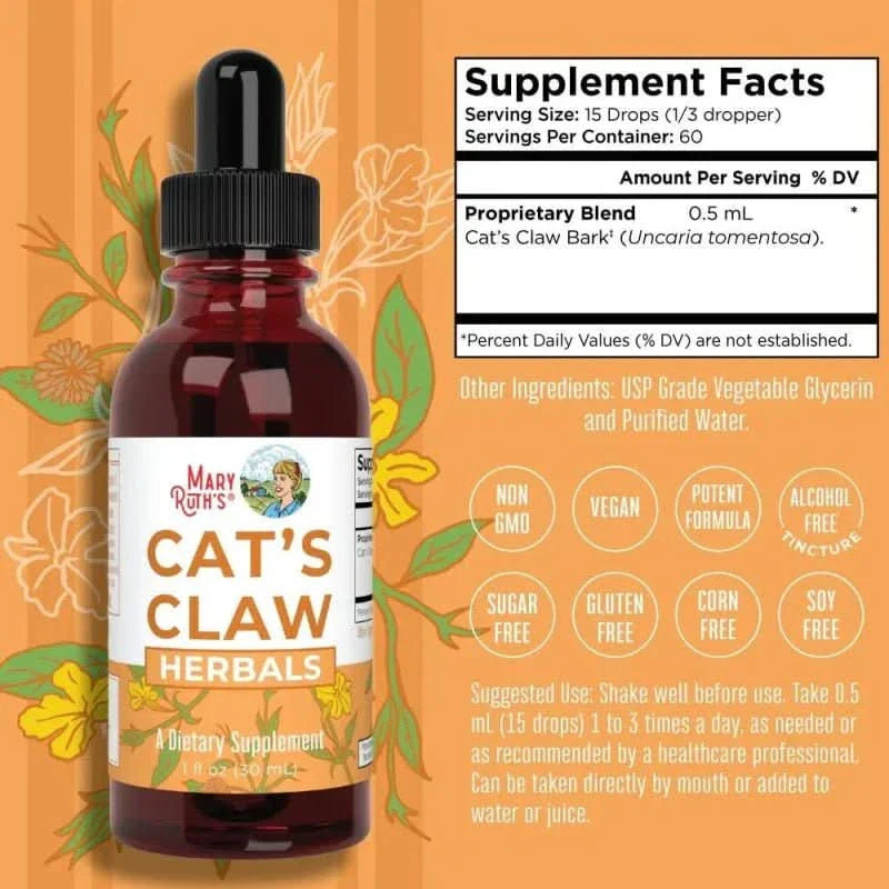 MARY RUTH'S SUPLEMENTO Mary Ruth's, Uña de Gato (30 ml)