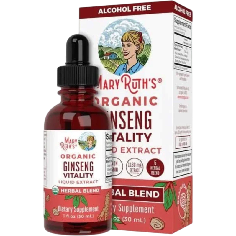 MARY RUTH'S Herbal Mary Ruth's, Vitalidad de Ginseng Orgánico Líquido (1 fl oz/30 ml)