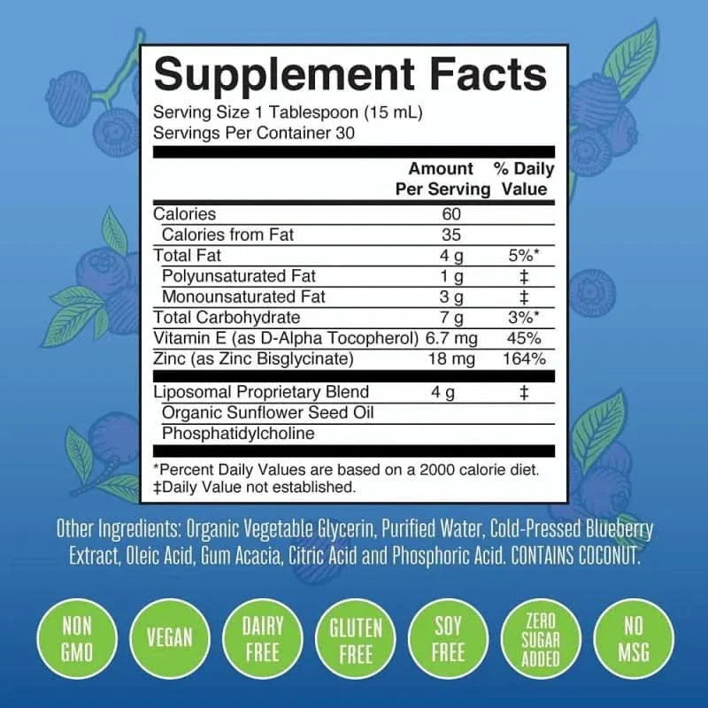 MARY RUTH'S SUPLEMENTO Mary Ruth's, Zinc Liposomal Sabor Mora Azul (450 ml)