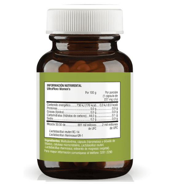 METAGENICS Suplementos , Mujeres Metagenics, Probiotic UltraFlora ® para Mujeres 227 mg (30 cápsulas)