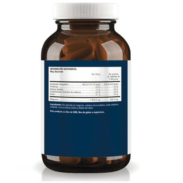 METAGENICS Suplementos Metagenics, Glicinato de Magnesio 1.28 g (120 tabletas)