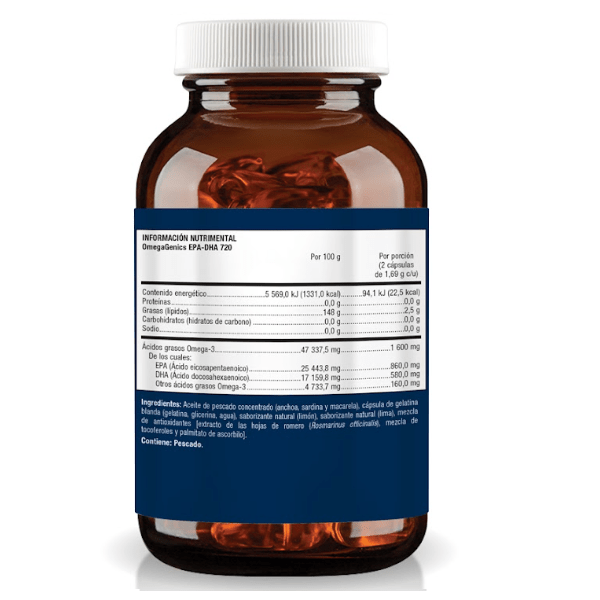 METAGENICS Suplementos Metagenics, OmegaGenics EPA-DHA 720 (60 cápsulas)