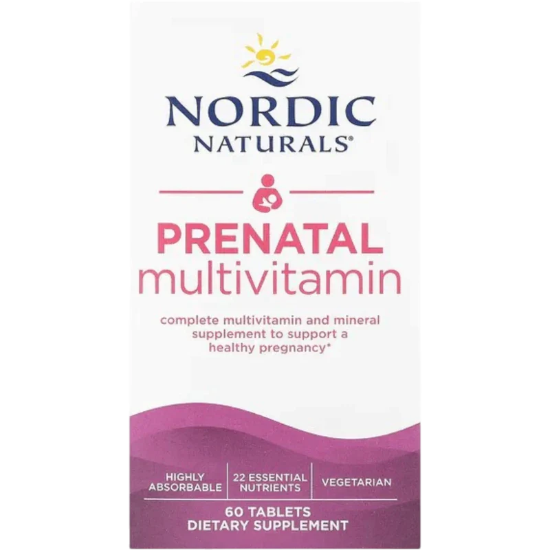 NORDIC NATURALS Vitamina Nordic Naturals, Multivitamínico Prenatal (60 tabletas)