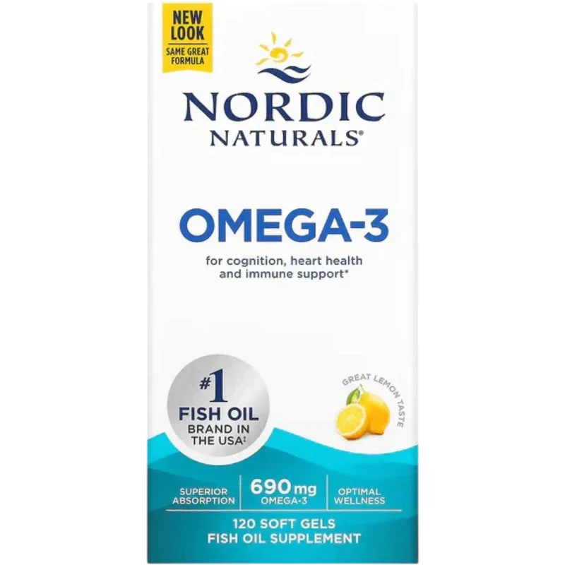 NORDIC NATURALS Omega Nordic Naturals, Omega-3 330 EPA/220 DHA Sabor Limón (120 softgels)