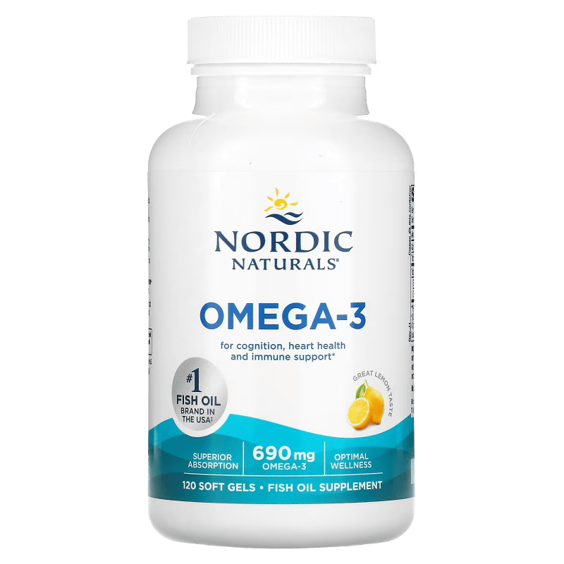 NORDIC NATURALS Suplementos Nordic Naturals, Omega-3 330 EPA/220 DHA Sabor Limón (120 softgels)