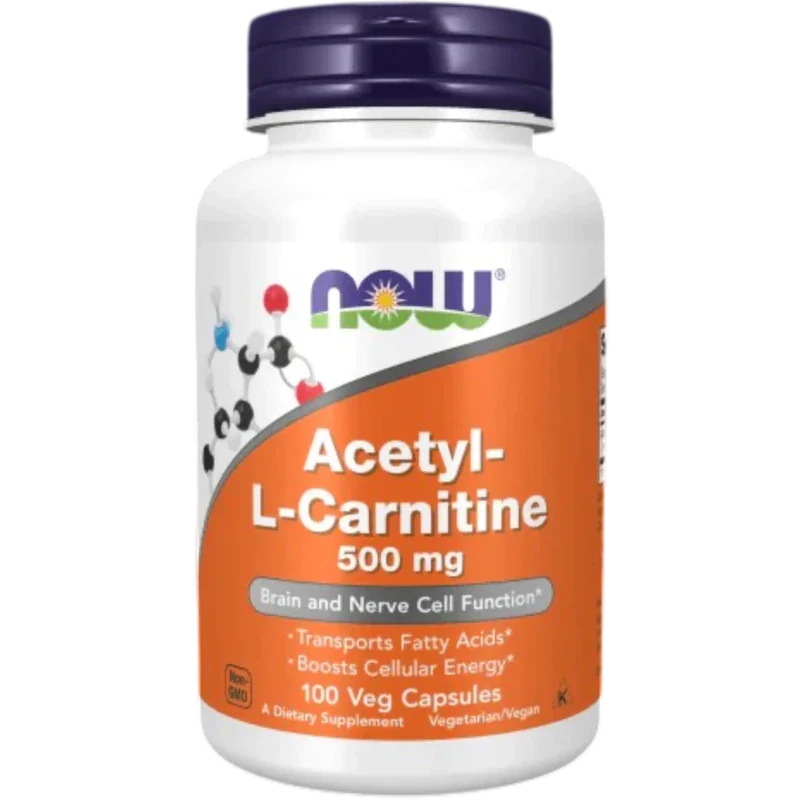 NOW Aminoácido Now Foods, Acetil-L-Carnitina 500 mg (100 cápsulas)