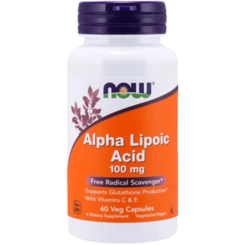 NOW Antioxidante Now Foods, Ácido Alfa Lipoico 100 mg (60 cápsulas)