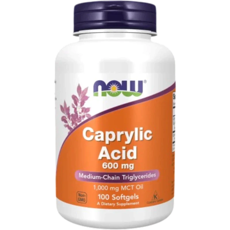 NOW Suplemento Now Foods, Ácido Caprílico 600 mg (100 softgels)