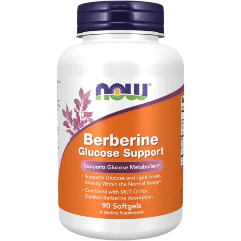 NOW Suplementos Now Foods, Berberina Soporte de Glucosa (90 softgels)
