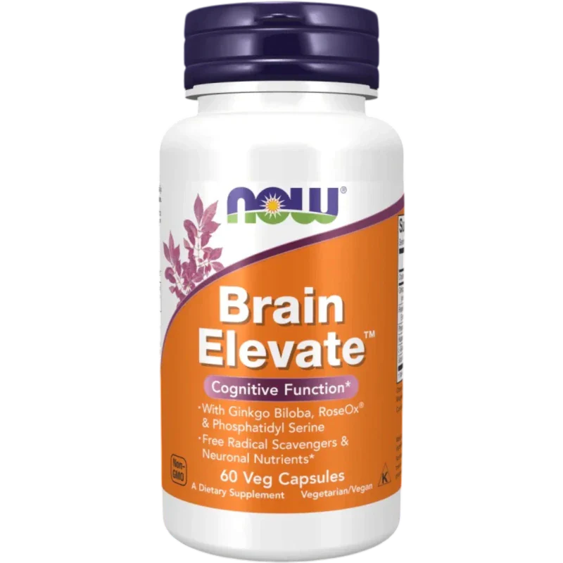 NOW Suplementos Now Foods, Brain Elevate™ Función Cognitiva (60 cápsulas)