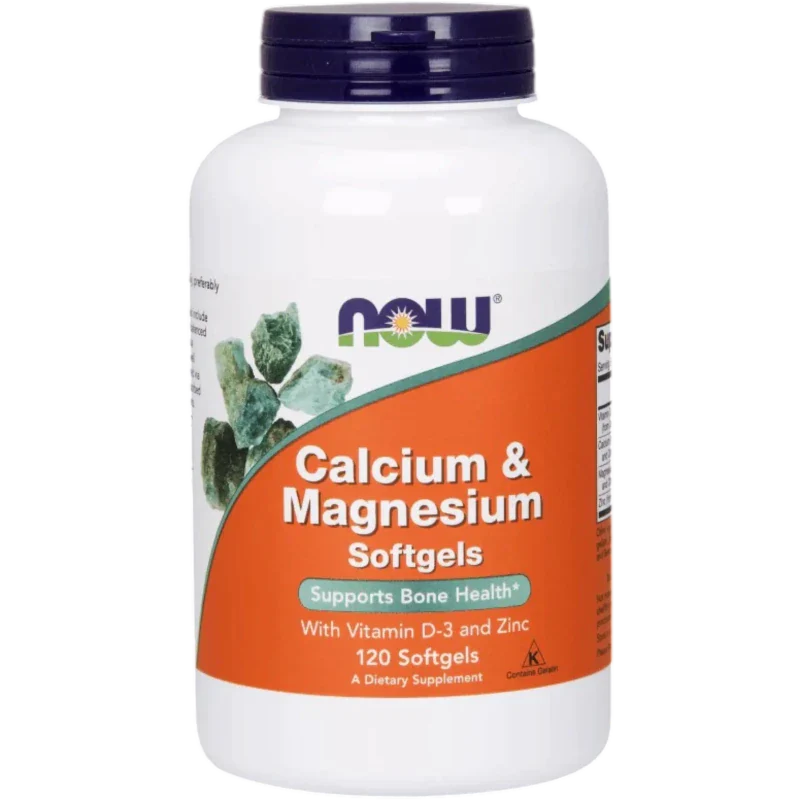 NOW Suplementos Now Foods, Calcio y Magnesio con Vitamina D-3 y Zinc (120 sotfgels)