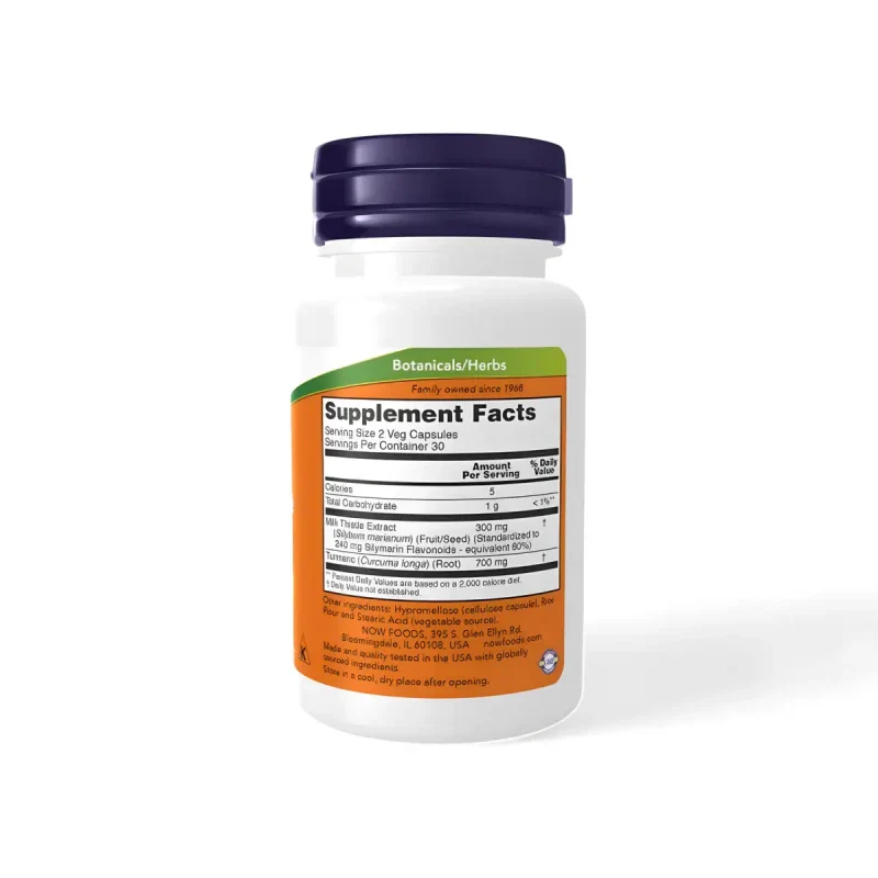 NOW Suplementos Now Foods, Cardo Mariano con Extracto de Silimarina 150 mg (60 cápsulas)