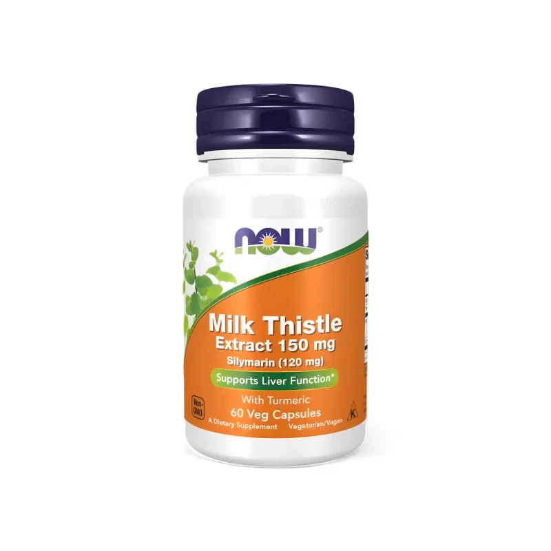 NOW Suplementos Now Foods, Cardo Mariano con Extracto de Silimarina 150 mg (60 cápsulas)