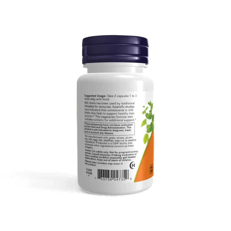 NOW Suplementos Now Foods, Cardo Mariano con Extracto de Silimarina 150 mg (60 cápsulas)