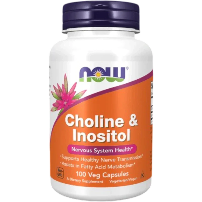 NOW Suplemento Hormonal Now Foods, Colina e Inositol 500 mg (100 cápsulas)