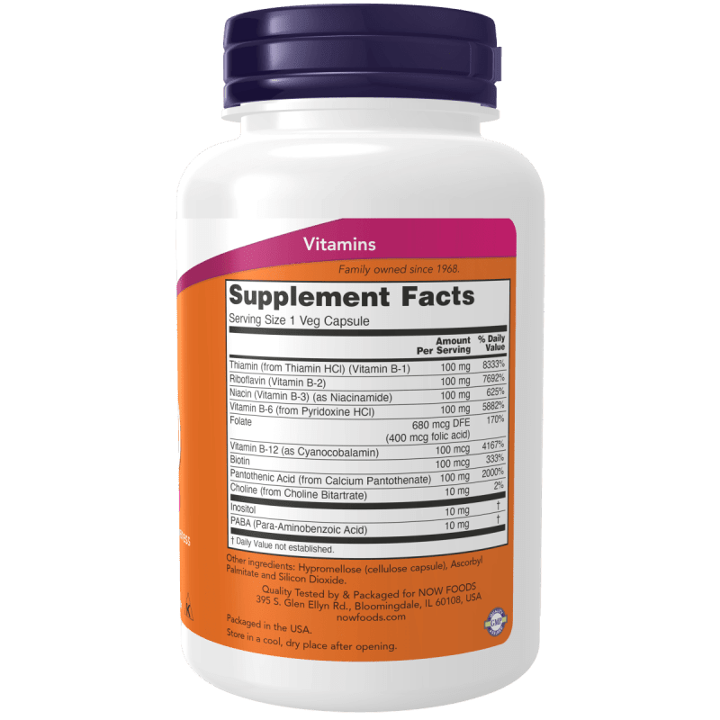 NOW SUPLEMENTOS Now Foods, Complejo B-100 (100 cápsulas)