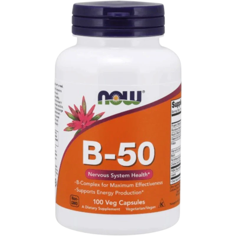 NOW Vitamina Now Foods, Complejo B-50 mg (100 cápsulas)