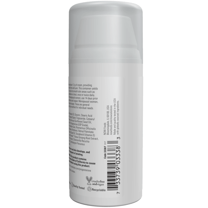 NOW Salud y Belleza Now Foods, Crema para Piel con Progesterona 85 g
