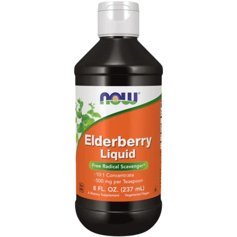 NOW Herbal Now Foods, Elderberry para Adultos (8 fl oz/237 ml)