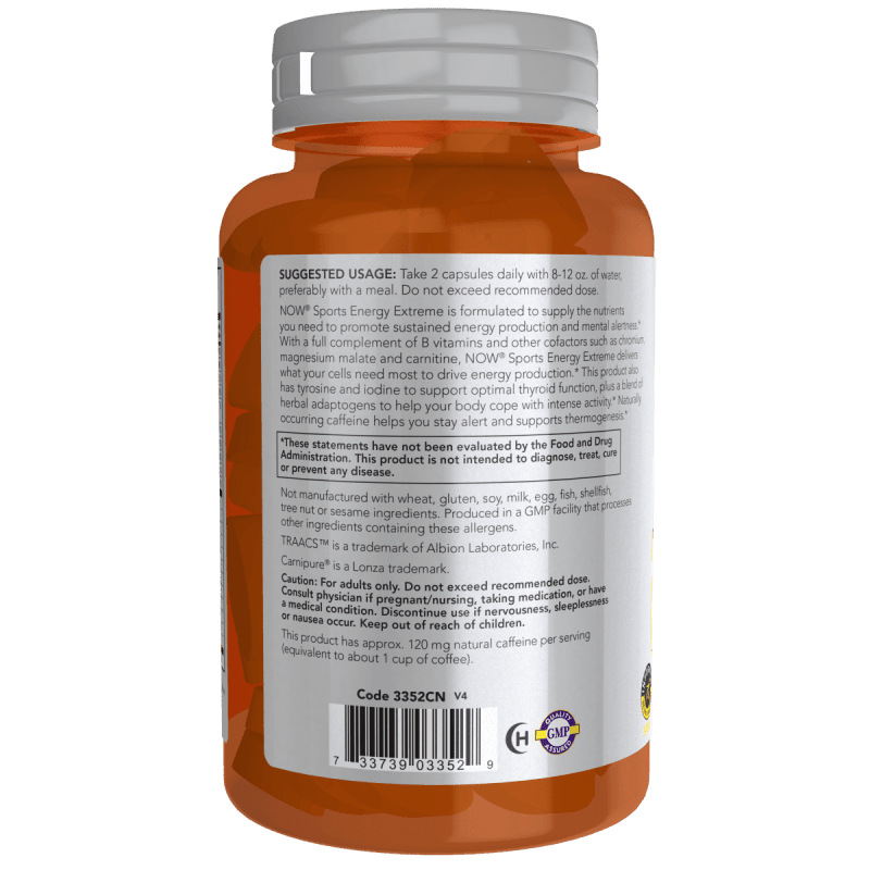 NOW SPORTS Now Foods, Energía Extrema (90 cápsulas)