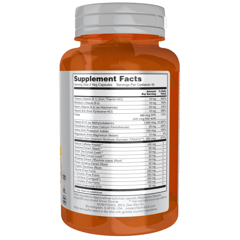 NOW SPORTS Now Foods, Energía Extrema (90 cápsulas)