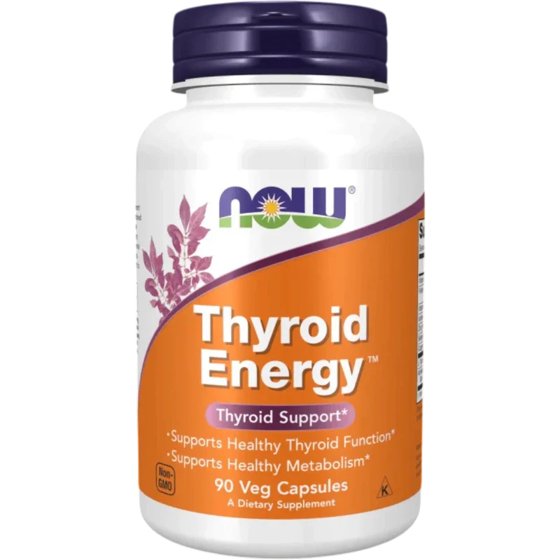 NOW Suplemento Hormonal Now Foods, Energía y Apoyo de Tiroides (90 cápsulas)