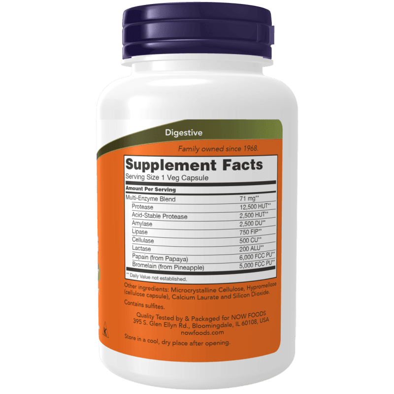NOW SUPLEMENTOS Now Foods, Enzimas Vegetales (120 cápsulas)