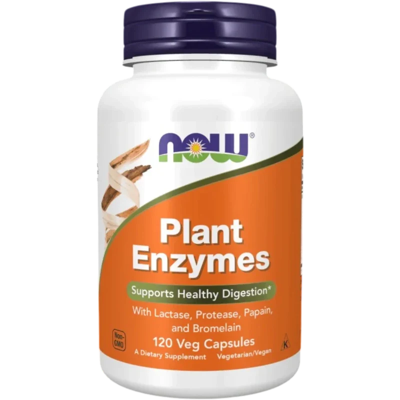 NOW Suplemento Now Foods, Enzimas Vegetales (120 cápsulas)