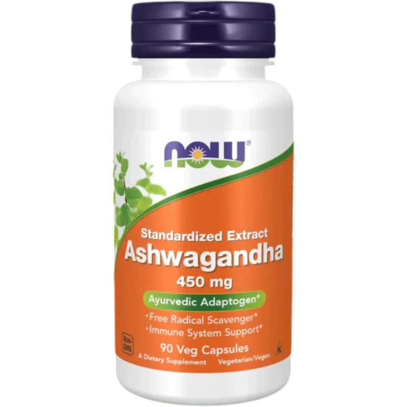 NOW Suplementos Now Foods, Extracto de Ashwagandha 450 mg (90 cápsulas)