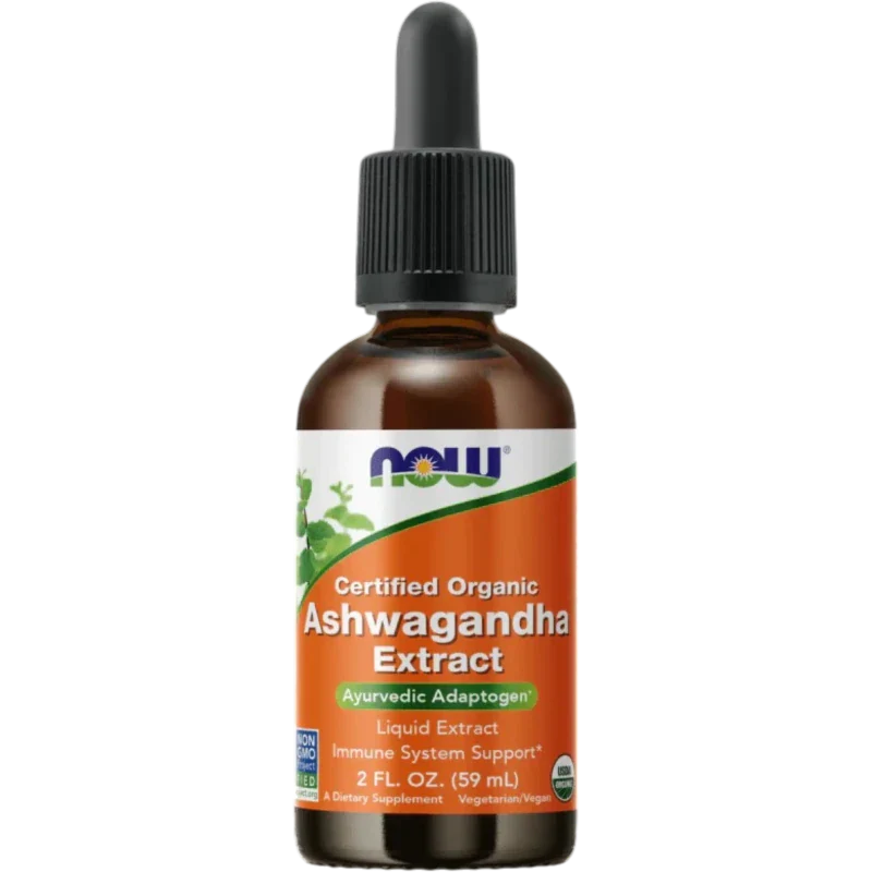 NOW Suplementos Now Foods, Extracto de Ashwagandha Orgánica (2 fl oz/59 ml)