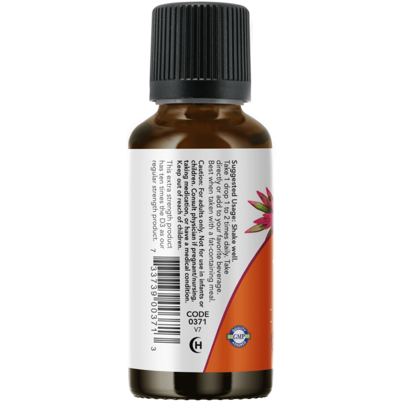 NOW SUPLEMENTOS Now Foods, Extracto de Vitamina D-3 1,000 UI (1 fl oz/30 ml)