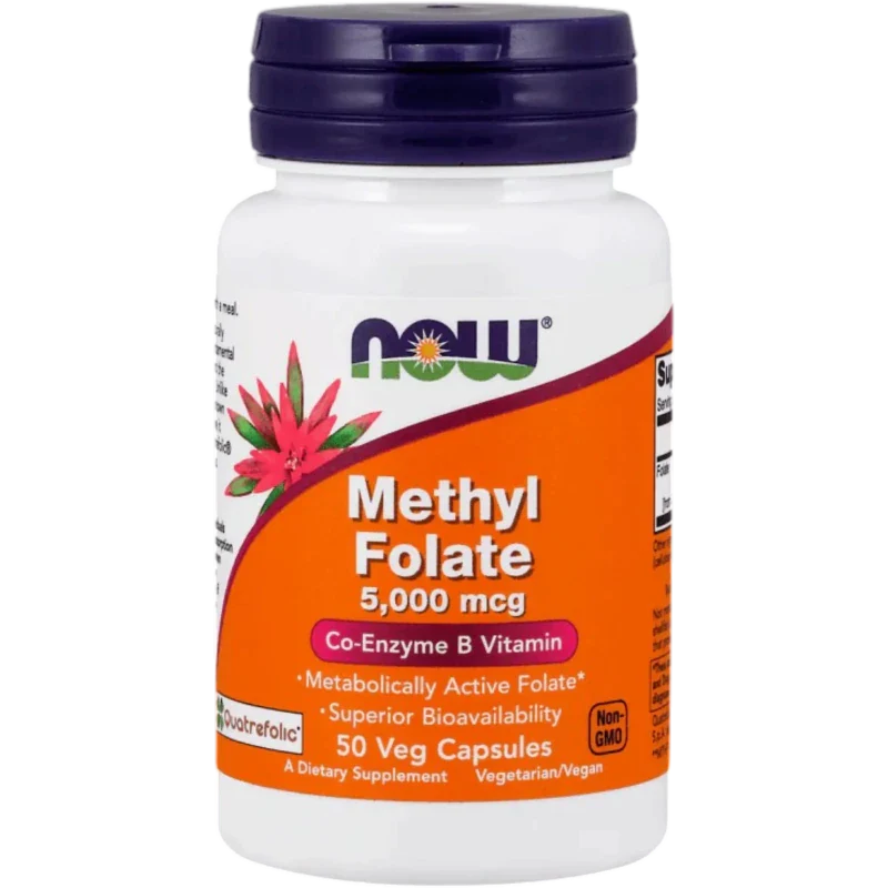 NOW Vitamina Now Foods, Folato de Metilo 5,000 mcg (50 cápsulas)