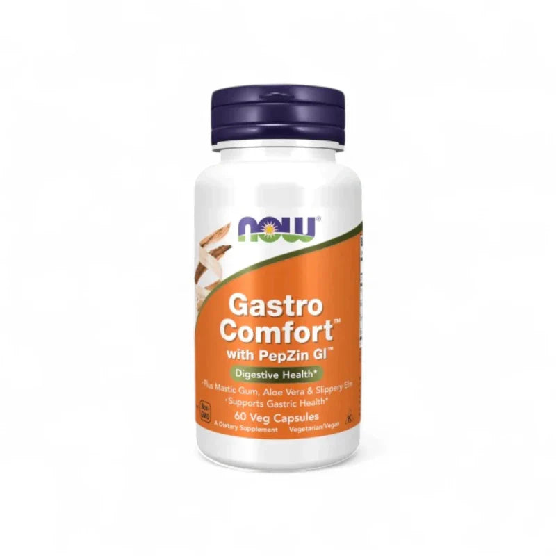 NOW Aminoácido Now Foods, Gastro Comfort™ con Pepsina Go™ 37.5 mg (60 cápsulas)