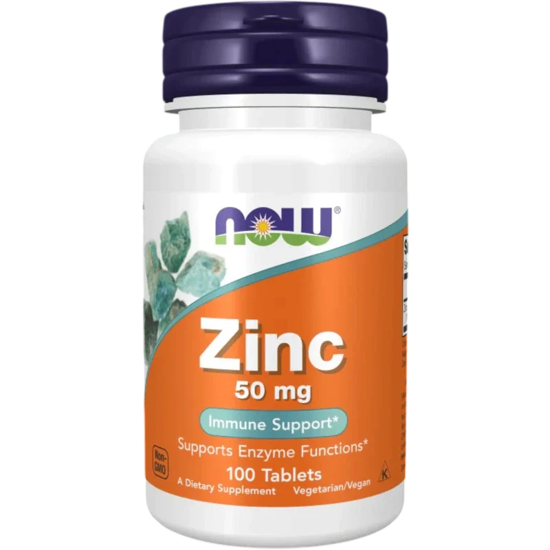 NOW Mineral Now Foods, Gluconato de Zinc 50 mg (100 tabletas)