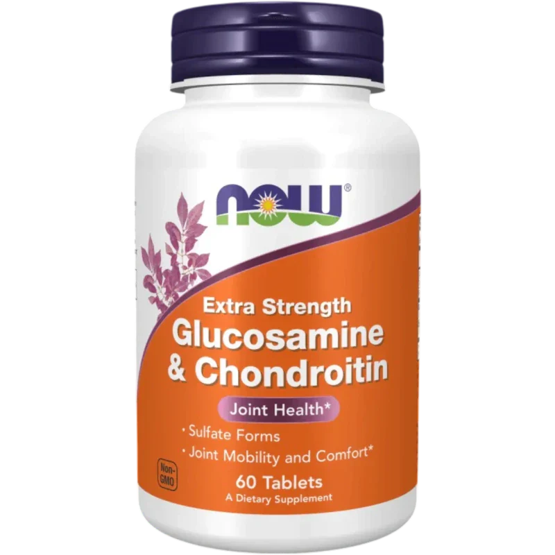 NOW Suplemento Articular Now Foods, Glucosamina y Condroitina Extra Fuerte 1,500 mg/1,200 mg (60 tabletas)
