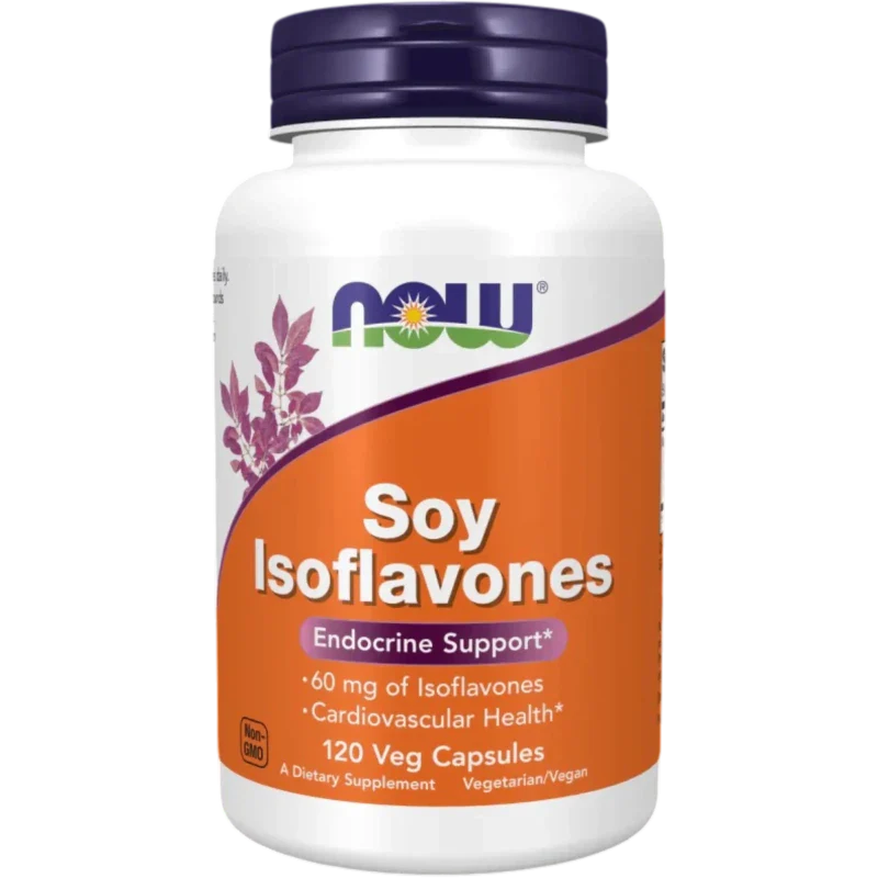 NOW Suplemento Hormonal Now Foods, Isoflavonas de Soya 60 mg (120 cápsulas)