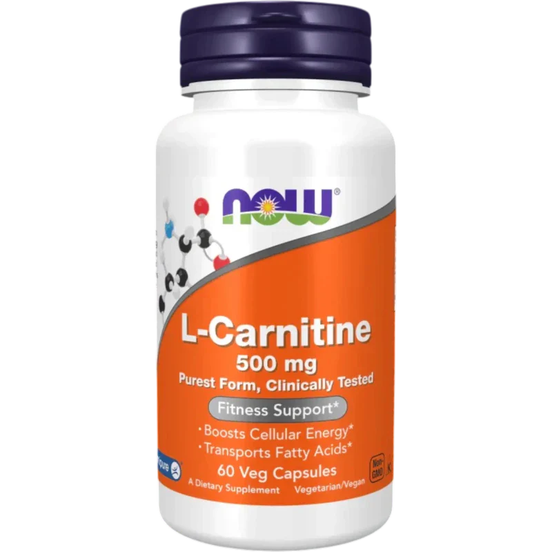 NOW Aminoácido Now Foods, L-Carnitina 500 mg (60 cápsulas)
