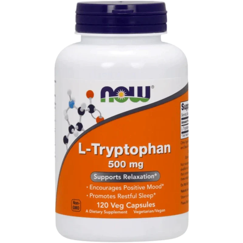 NOW Aminoácido Now Foods, L-Triptofano 500 mg (120 cápsulas)