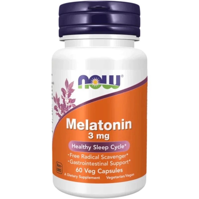 NOW Herbal Now Foods, Melatonina 3 mg (60 cápsulas)