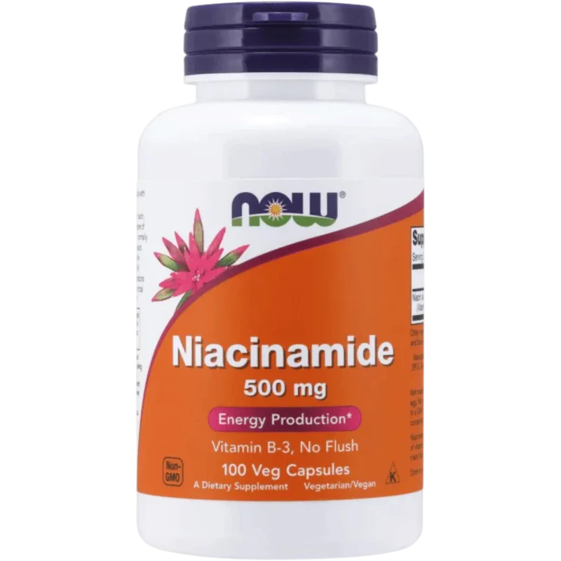 NOW Vitamina Now Foods, Niacinamida B-3 500 mg (100 cápsulas)