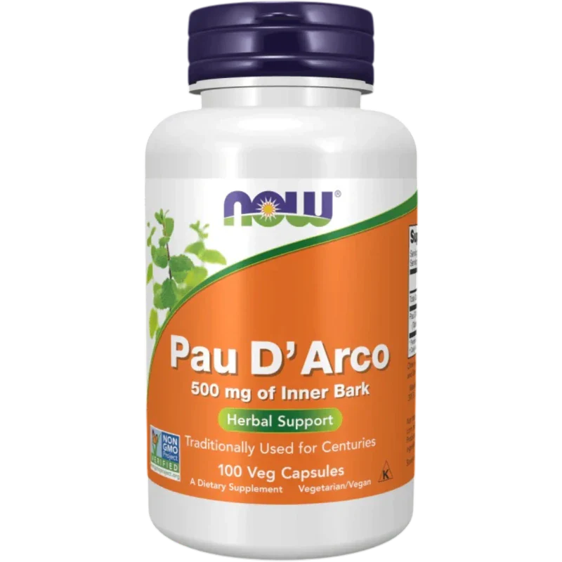 NOW Vitamina Now Foods, Pau D'arco 500 mg (100 cápsulas)