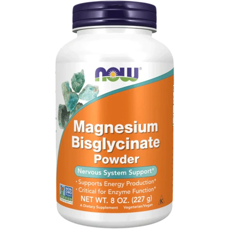 NOW Mineral Now Foods, Polvo de Bisglicinato de Magnesio (8 oz/227 g)