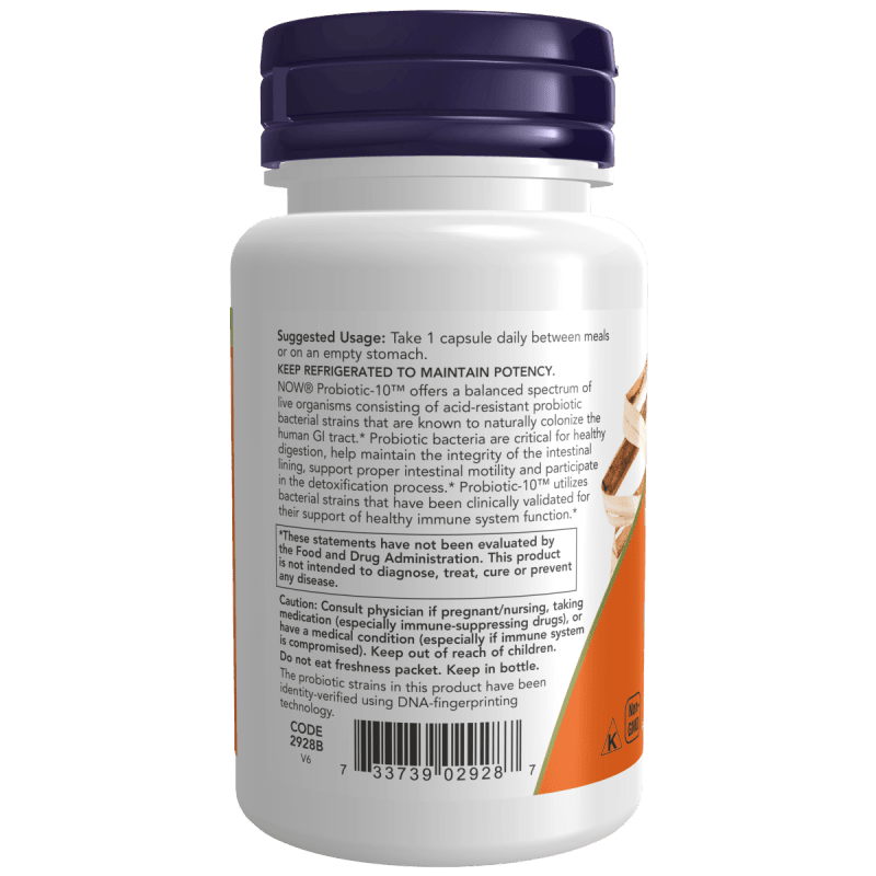 NOW SUPLEMENTOS Now Foods, Probiótico-10™ 50 Billones (50 cápsulas)