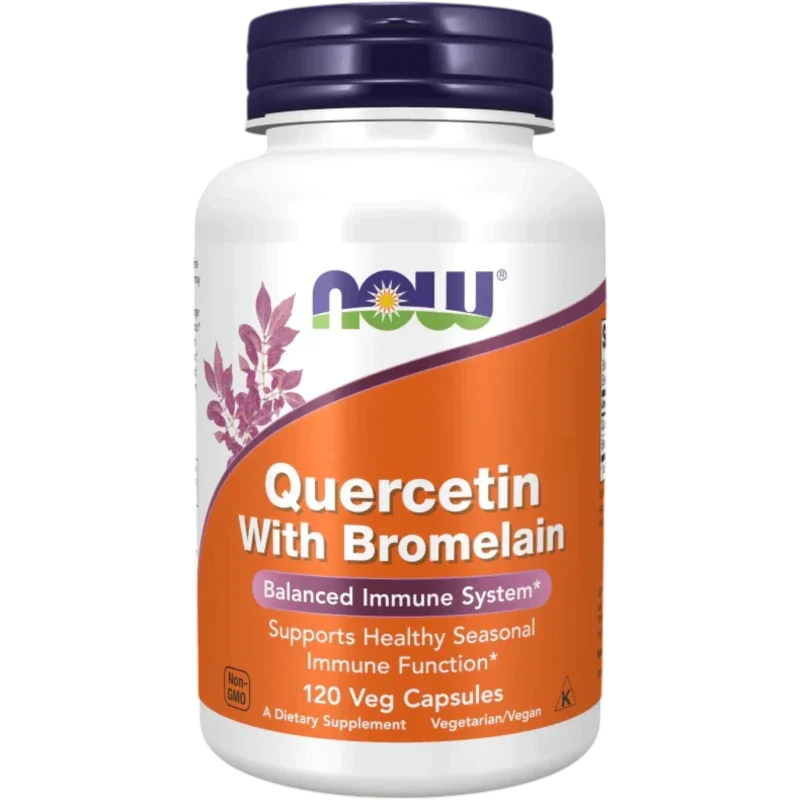 NOW Herbal Now Foods, Quercetina y Bromelina 800 mg/165 mg (120 cápsulas)